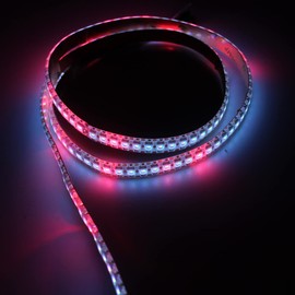 Boarda 5V WS2812B Individually addressable LED Strip Light,1m 144 Pixels RGB 5050SMD Programmable WS2812B White PCB Dream Color DIY Projects Strip Lighting