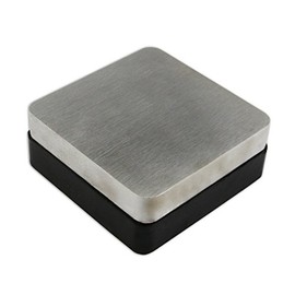 Jewellers Tools 2.5" RUBBER/STEEL BLOCK : Solid Dapping Doming Bench Anvil 60x60x25mm Craft Tool (365)