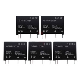 Hailege 5pcs G3MB-202P Solid State Relay Module G3MB-202P G3MB 202P DC-AC PCB SSR Input 5V DC Output 240V AC 2A Solid State Relay Module