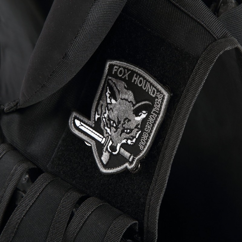 Catsobat FOXHOUND サバイバルゲーム ハロウィンコスプレ ミリタリーパッチ ベルクロワッペン 刺繍タイプ タイプ2 ゴールド