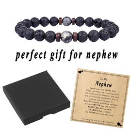 FYBLYCOO Valentines Day Gifts for Him Teen Gift Ideas Teenage Gifts Men 14 16 18 Year Old Birthday Gift Confirmation Cool Unique Beaded Bracelets for Husband Boyfriend Son Grandson Brother Nephew