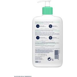 CeraVe Gel Limpiador Espumoso para Piel Normal a Grasa con Ceramidas Esenciales, Niacinamida y Ácido Hialurónico que Protege e Hidrata la Barrera Natural de la Piel, 437ml
