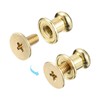 sourcing map 6mm Ball Head Stud Rivets Screw Back, 15Pack