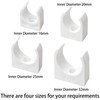 36-Pack Plastic Pipe Clamps – White Single Pipe Clips (20mm)