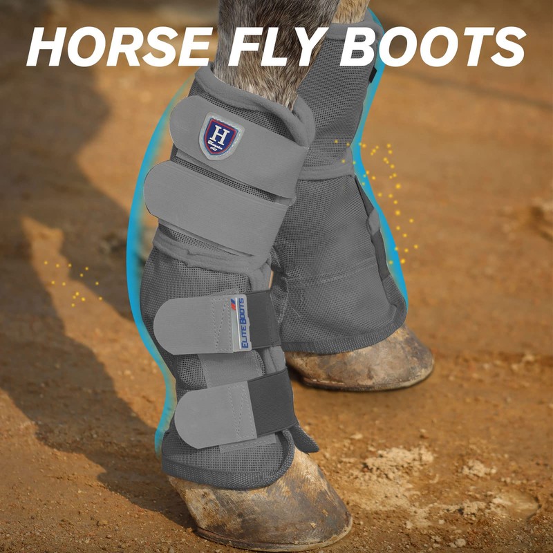 Harrison Howard Horse Fly Boots Perfect Contoured Fit Leg Guards
