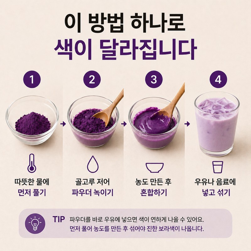 우베파우더 100% 천연 필리핀산 무첨가 우베가루 라떼 베이킹용 100% Natural