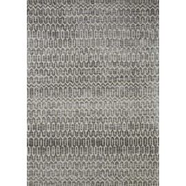 Loloi II Neda Collection Ivory/Charcoal 3'-6" x 5'-6" Accent Rug