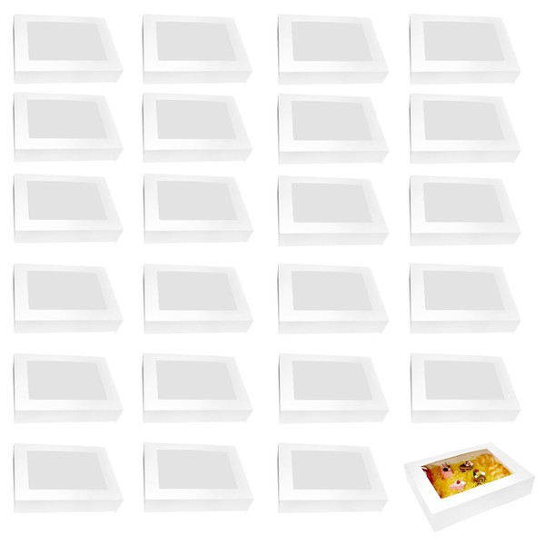 SENONAPO SENONAPO 12 Pcs Cake Bakery Box Paperboard Window Bakery