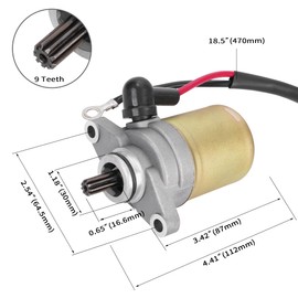 Starter Motor Compatible with Predator Sportsman Scramber 90 Outlaw 50 ATV, Replace Starter OEM part # 0451692