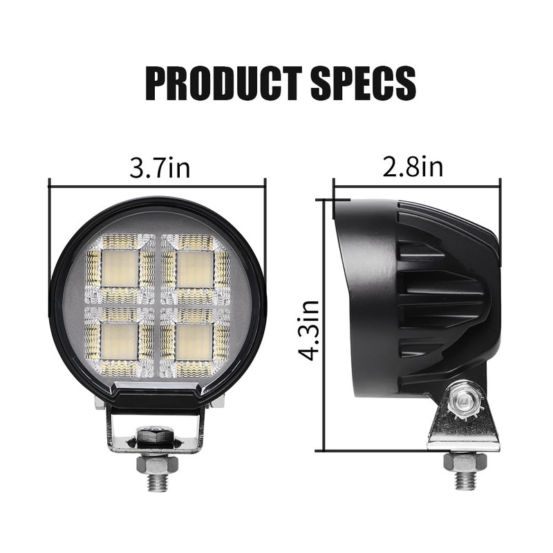 Exzeit 160W 3.5 Inch Led Light Pods, 16000 LMS Flood