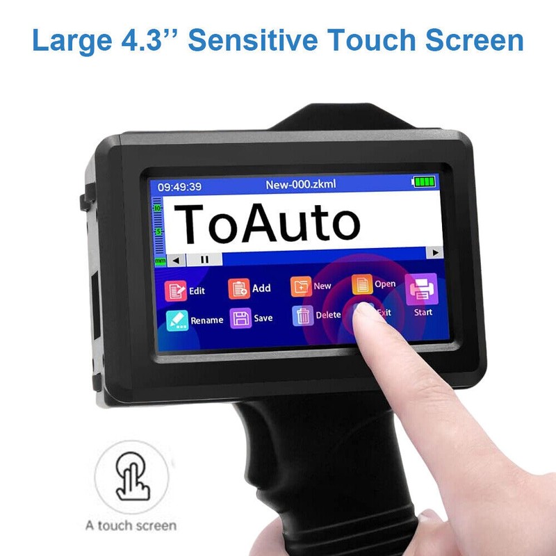 ToAuto Handheld Inkjet Printer For Clothes Metal Plastic Glass 360°