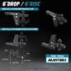 CROSSHIP Adjustable Trailer Hitch - Fits 2'' Receiver, 6'' Drop/Rise