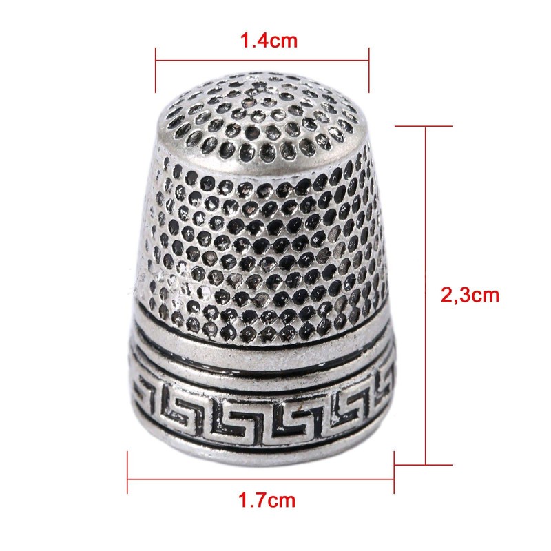 Sewing Thimble, 2 Pieces Stainless Steel Sewing Tailor Finger Protector