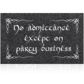 MWAZZLL Funny Doormat No Admittance Except On Party Business Mats Non Slip Outdoor Indoor Welcome Door Mats for Front Door,Entrance,Patio Grey