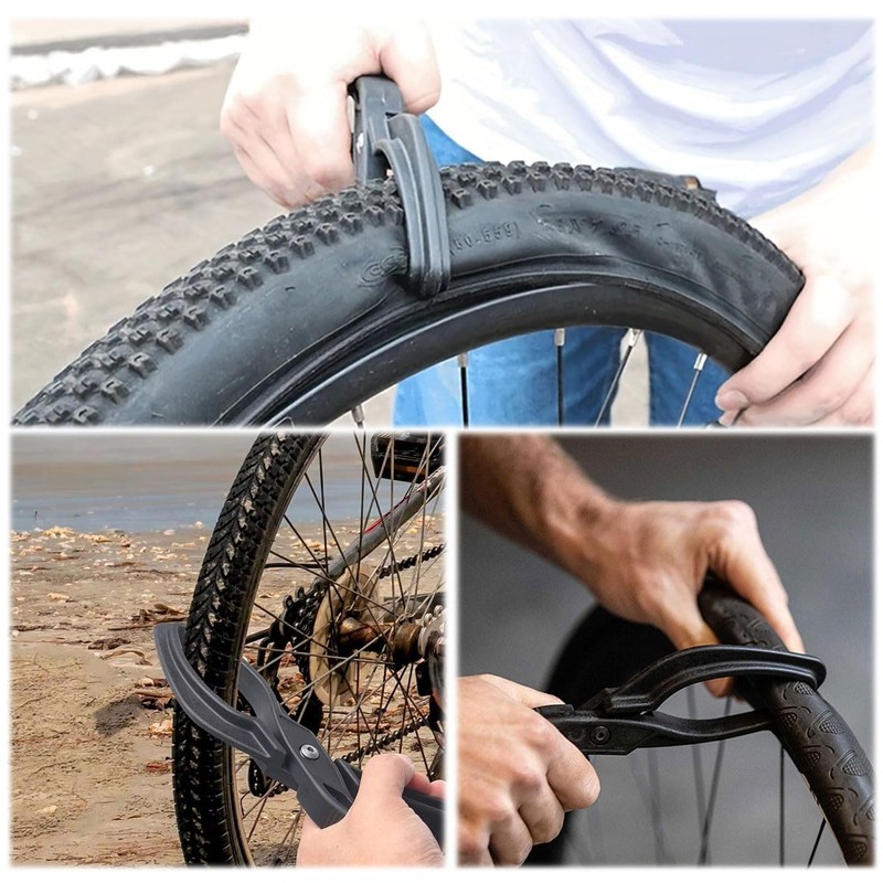 Disassembly clamp, bicycle rim protection tool, bicycle tyre removal clamp,
