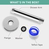 Voolan Flange Shower Arm, Ceiling Mounted Fixed Shower Pipe, Straight