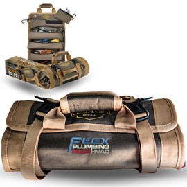 The Ryker Bag Customized Logo Gifts for Him/Her Tool Roll Organizer, Dad Gifts Tool Organizers - mens gifts Roll Up Tool Bag Organizer w/ 6 Tool Pouches - Small Tool Bag gifts for dad