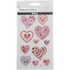 Rhinestone Stickers - Heart - Pack of 11