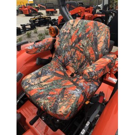 Durafit Seat Covers, Compatible with Kubota Tractors L3301,L3901,L4701, KU16 (MC2 Orange Endura) One Piece seat with armrests. New for 2022