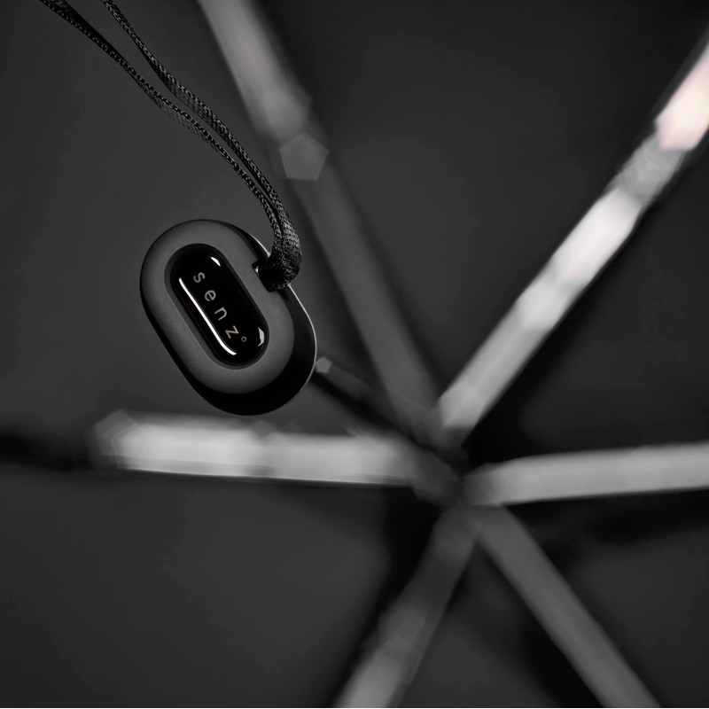 Senz ° Micro Foldable Storm Umbrella Pure Black, Pure Black,
