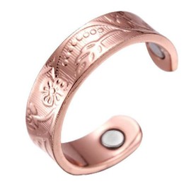 Copper Magnetic Ring for Arthritis for Women (Copper, One size)