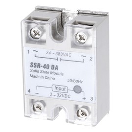 DMiotech SSR-40DA 3-32V DC Input to 24-380V AC Output Single Phase Solid State Relay AC 40A for Industrial Automation, HVAC, Lighting Control