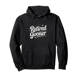 Retired Gooner, Funny Gen Z Brain Rot Meme Social Media Pullover Hoodie