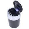 Car Ashtray Smokeless Blue LED Ashtray Cup Holder with Double
