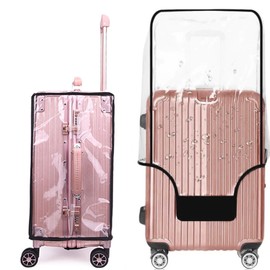 Hysgscwd 26 In Clear PVC Travel Suitcase Protector Cover, Luggage Cover Protector, Luggage Cover Suitcase Cover, Waterproof Transparent Luggage Cover Protective Bag, Wheeled Trolley Case Protect Cover