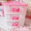 Lovely Girls Multi-layers Desktop Plastic Storage Box Cute Locker Decor