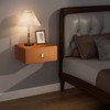 VICITON Modern Floating Nightstand with Solid Wood Drawer, Wall Mounted
