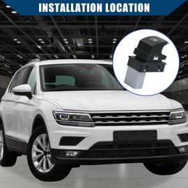 Hihaha No.5K0959855/5ND959855 DC 12V Car Electric Power Window Switch for VW Jetta Golf MK5 MK6 / Passenter Side/Durable /1Pc