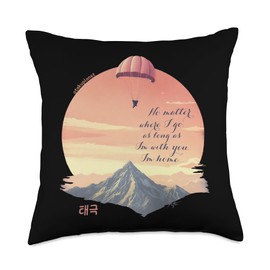Love Beyond Borders in Korean Kpop Retro Grunge Aesthetic Throw Pillow