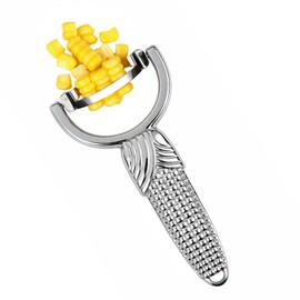 Corn Peeler for Corn on the Cob, Silver