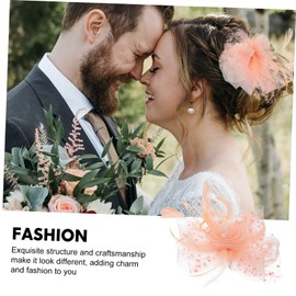 FOMIYES Daily Banquet Wedding Party Photo Elegant Lady Headband Feather Flower Hairband Decor