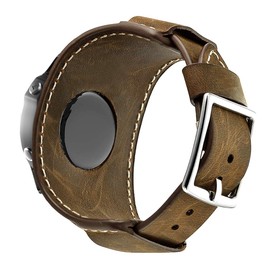 Leotop Leather Bands Compatible with Garmin Fenix 6X/6X Pro/5X/5X Plus/3/3 HR/Sapphire/D2/ Foretrek 601/701/Quatix 3/ Tactix Bravo Smartwatch,26mm Quick Fit Genuine Leather Cuff Band Strap (Coffee)