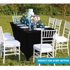 Utopia Kitchen Spandex Tablecloth 1 Pack [6FT, Black] Tight, Fitted,