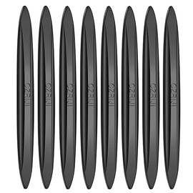 8 Pcs Universal Car Door Edge Guards Bumper Rearview Mirror Anti-Scratch Silicon Protector Strips Car Protection Accessories(Black)