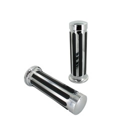 AKF Set of 2 "Stripe" handles chrome / black