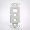 Vanco 820325 Dual F Port and 1 Port Keystone Plate