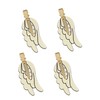 4 PCS Angel Wing Hair Clips with Rhinestones, No Bend