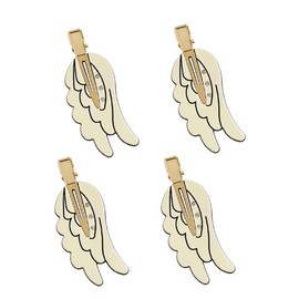 4 PCS Angel Wing Hair Clips with Rhinestones, No Bend Creaseless