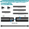 YNL Black Shower Curtain Rod 32-94 Inch(2.7-7.8ft), Non-Slip, Never Rust,