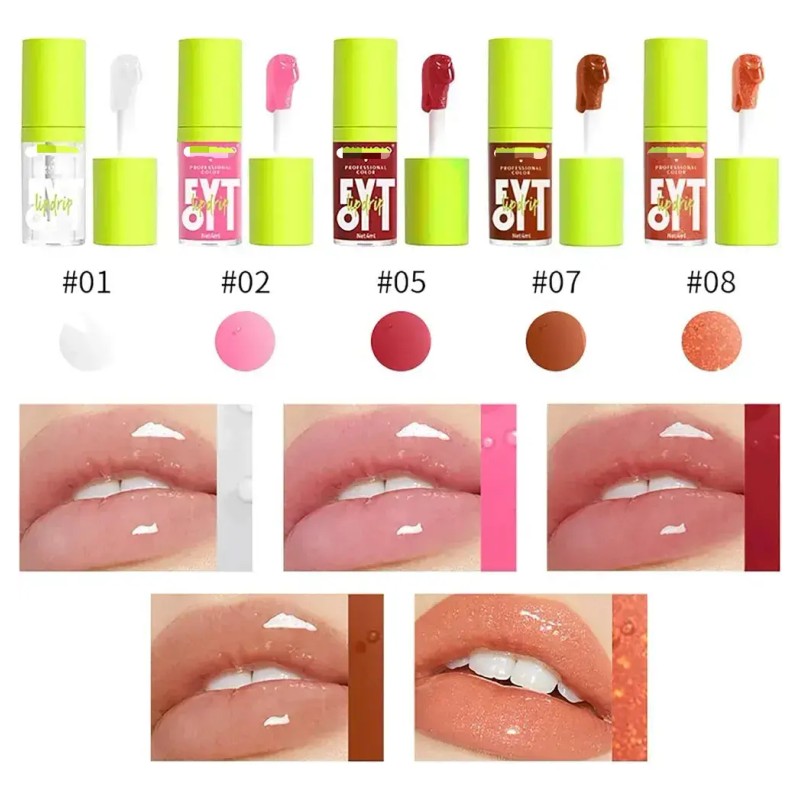 Set De Cuidado Labial Hidratante Glossy Liquid Lip Oil Gloss