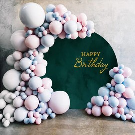 DORCEV Diameter 6.5ft Dark Green Round Backdrop Cover for Happy Birthday Baby Bridal Shower Wedding Party Banner Polyester Solid Green Circle Background Portrait Event Banquet Photo Shoot Props