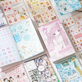 1 set 60 stickers book Spring Wishes theme Korean ins style DIY daily sticker journal decoration film cut stickers book Anime