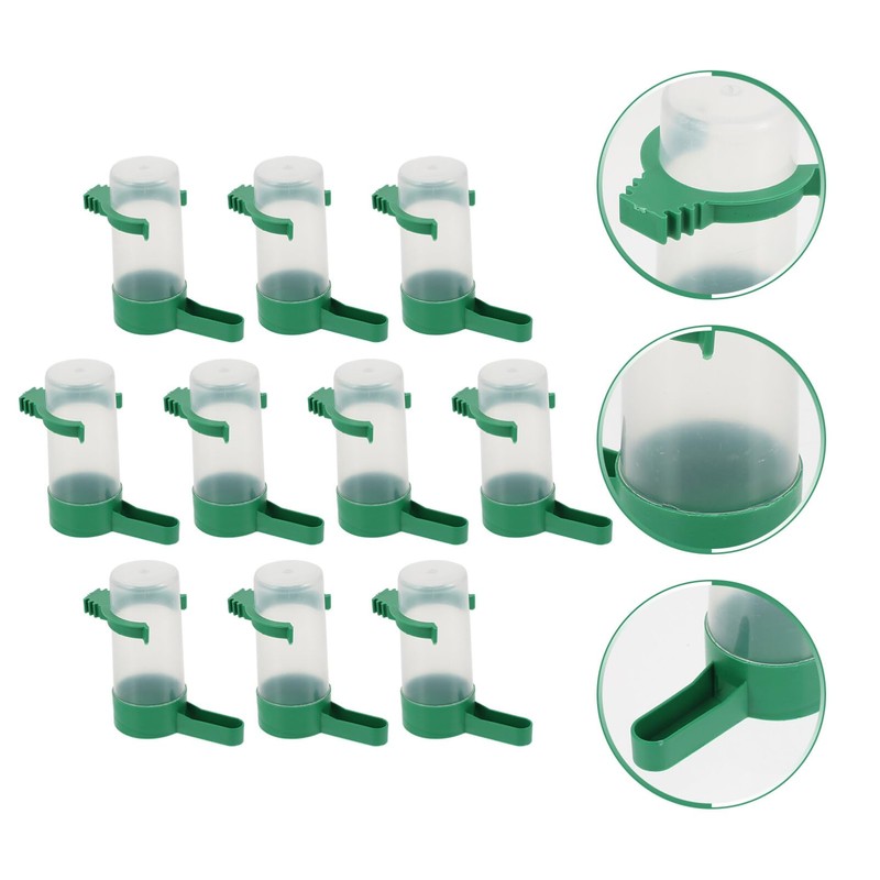 ibasenice Automatic Cockatiel Dispenser - 10PCS Practical Birds Feeders Drinker