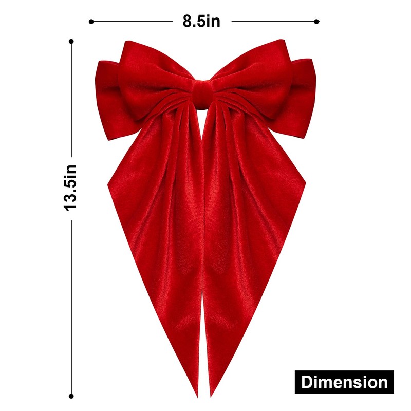 Exquisite Satin Bow Hair Accessory Velvet Large Hair Bow Long