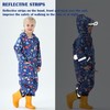 Fewlby - Traje de lluvia impermeable para niños con capucha,