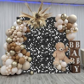 30p Sparkling Backdrop Wall Decor, Mirror Background, Enhance Atmosphere, For Photoshoot, Holidays and Birthdays, Anniversaries，Engagement Ornaments - Color: blue